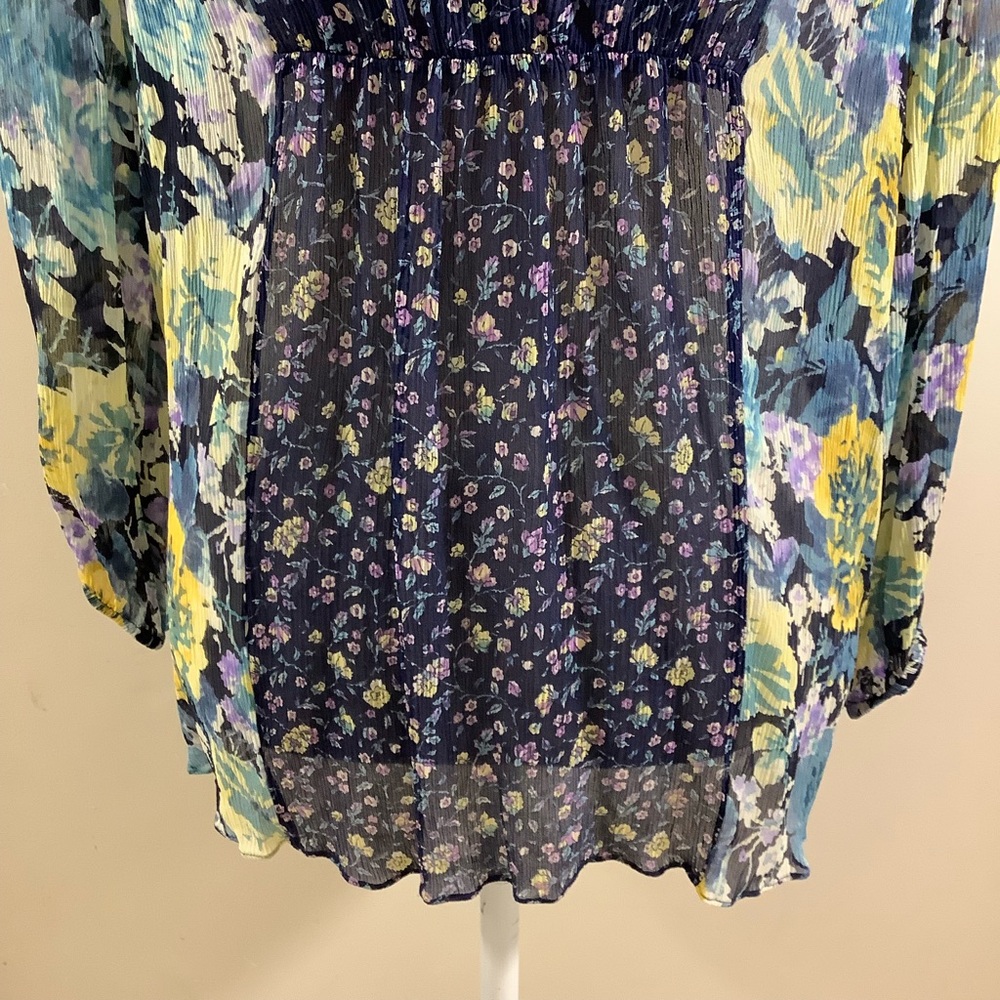 Joie Thistle Floral Sheer Silk Top - Picture 3 of 10